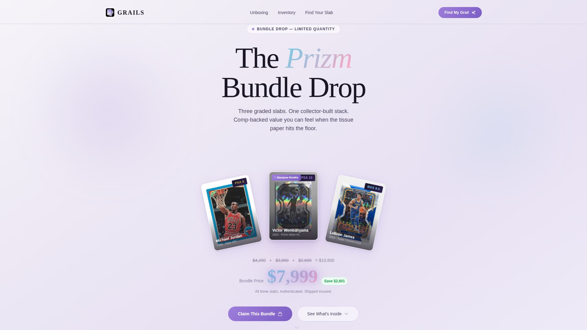 Grails - Premium Collectibles Landing Page Template
