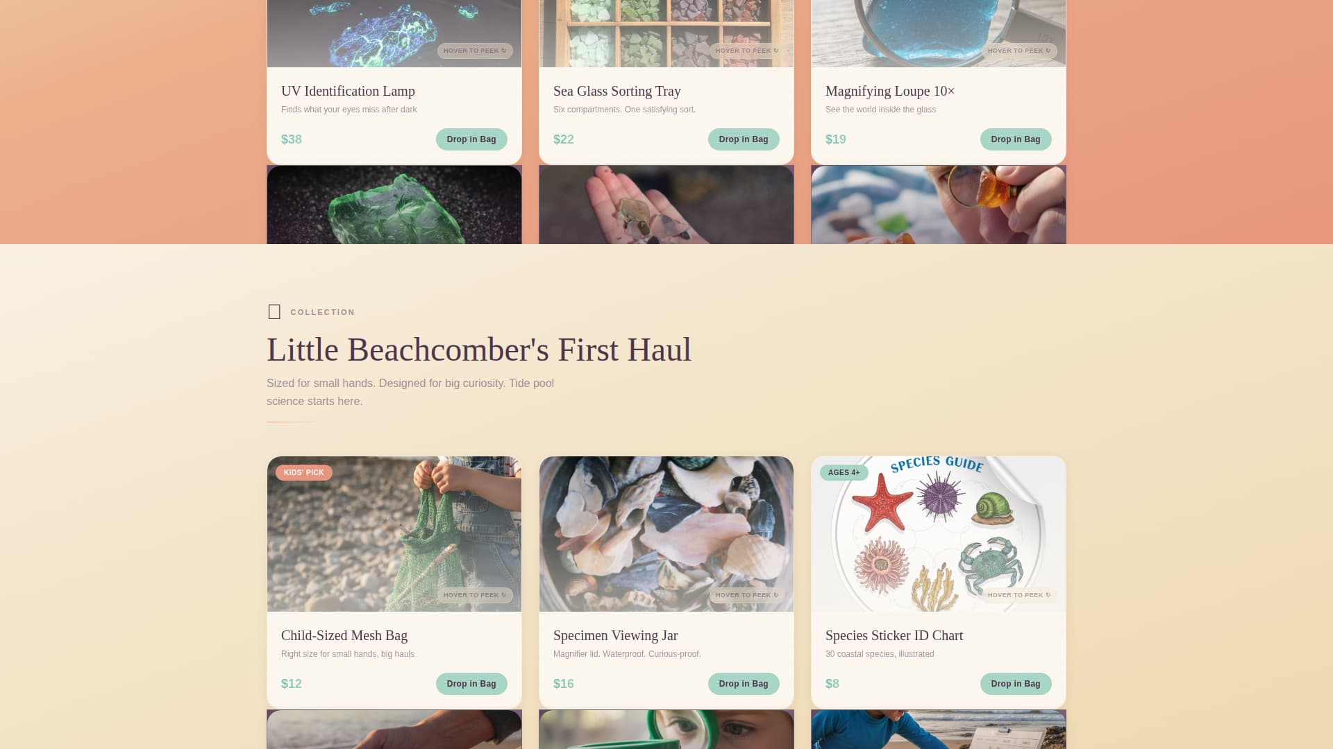 Drift - Coastal Beachcombing Landing Page Template