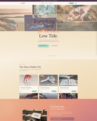 Drift - Coastal Beachcombing Landing Page Template