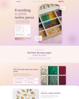 Beadhaven - Luminous Jewelrysupply Landing Page Template