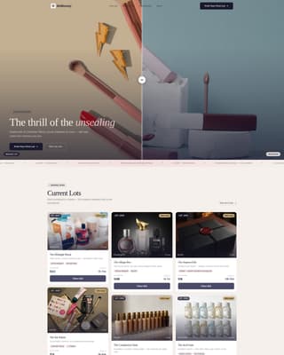 Bid - Exclusive Beautyauction Landing Page Template