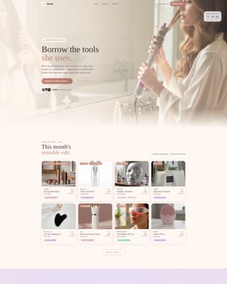 Vanity - Luxe Beautyrental Landing Page Template
