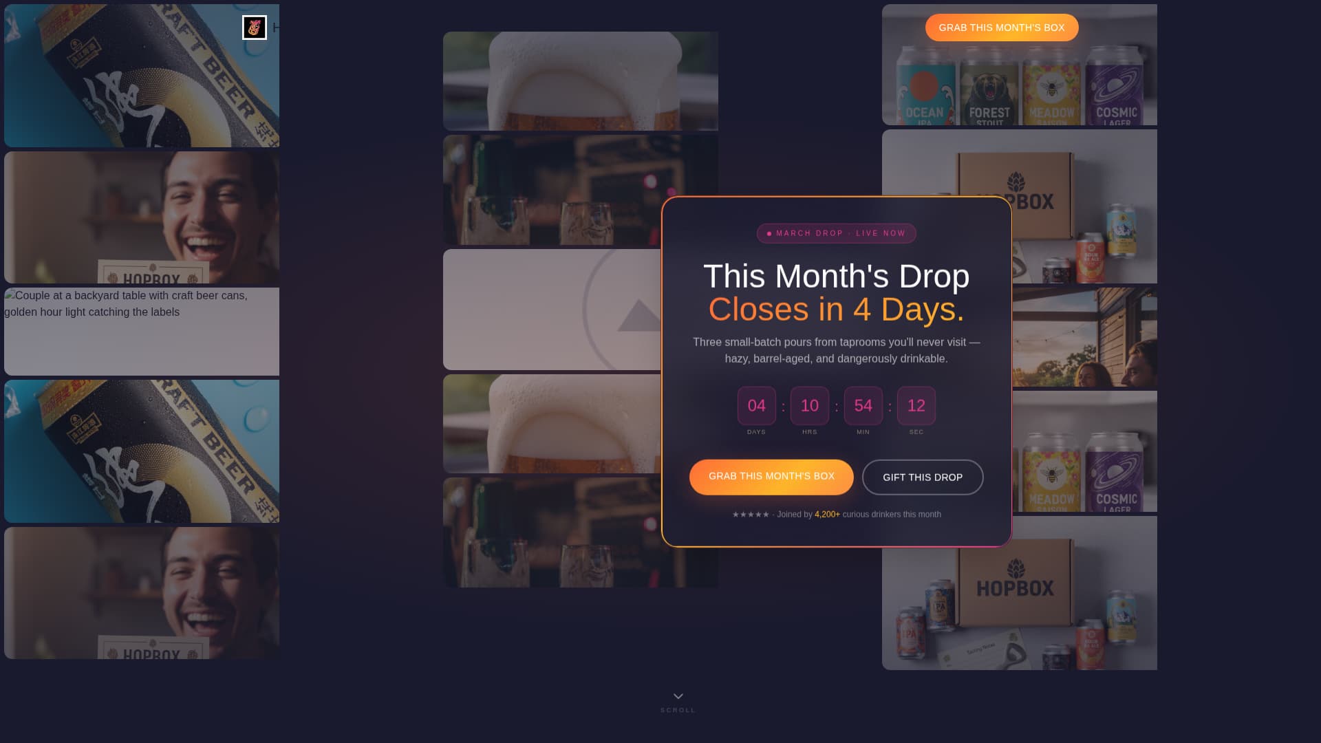 Hopbox - Bold Craftbeer Landing Page Template