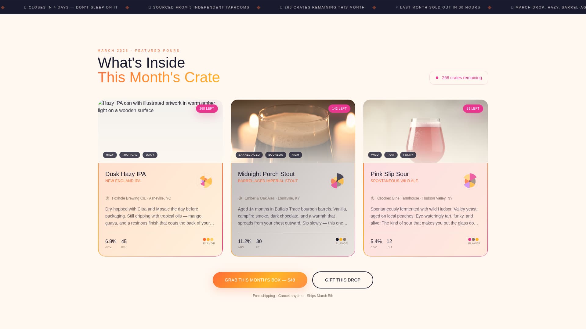 Hopbox - Bold Craftbeer Landing Page Template
