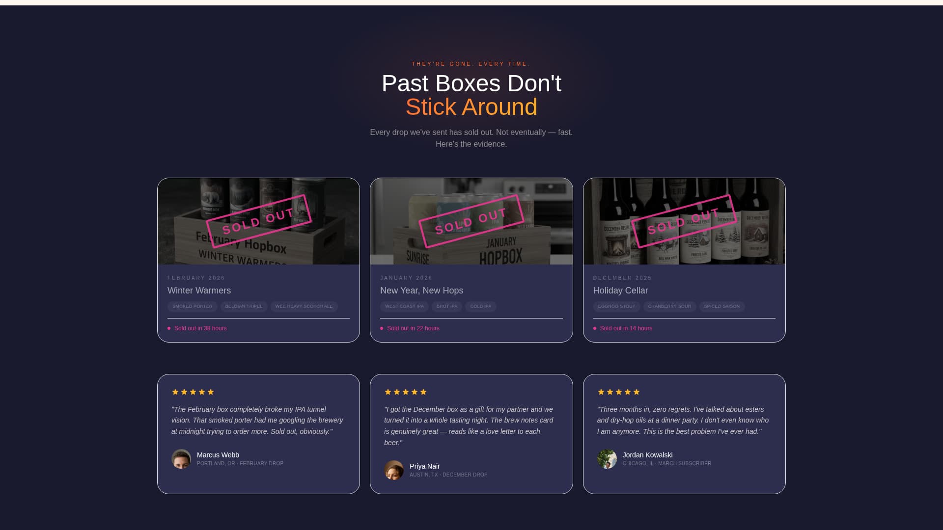 Hopbox - Bold Craftbeer Landing Page Template