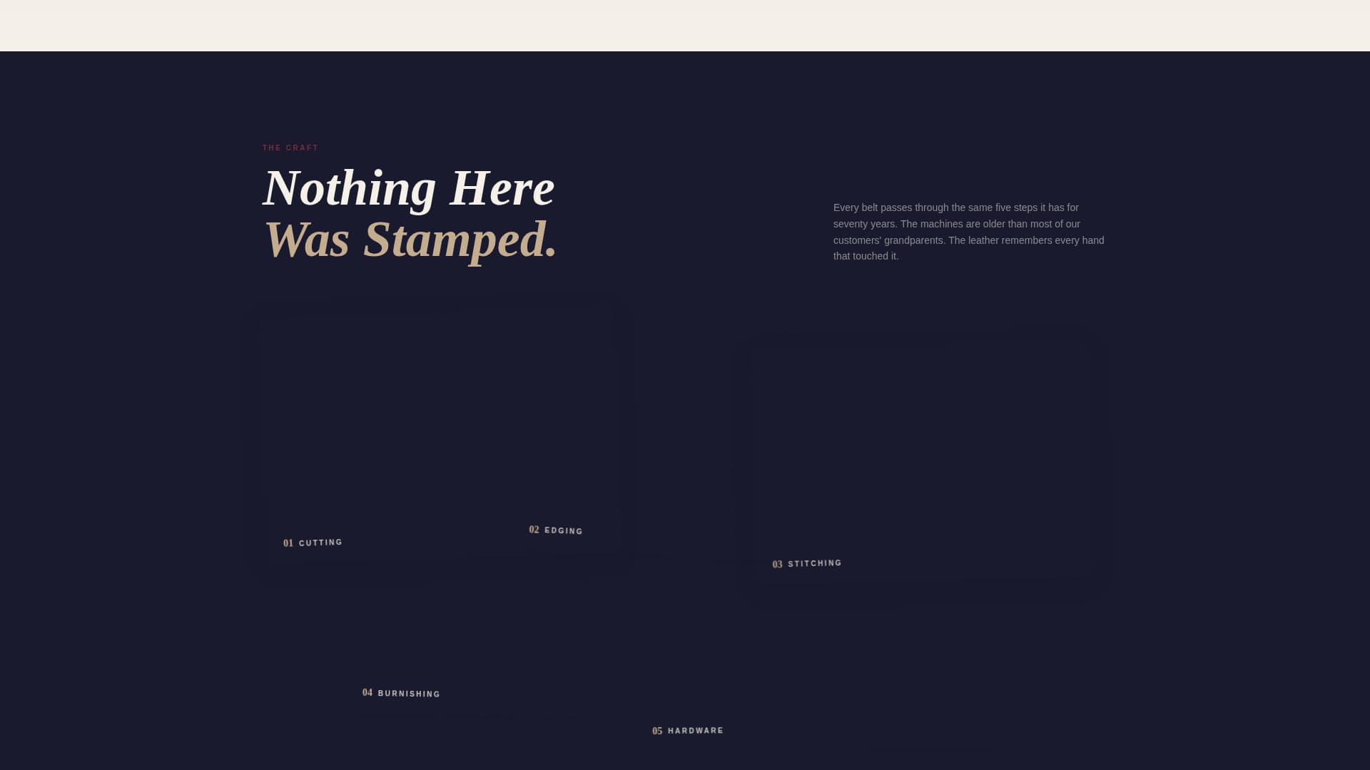 Buckle - Artisan Leathergoods Landing Page Template