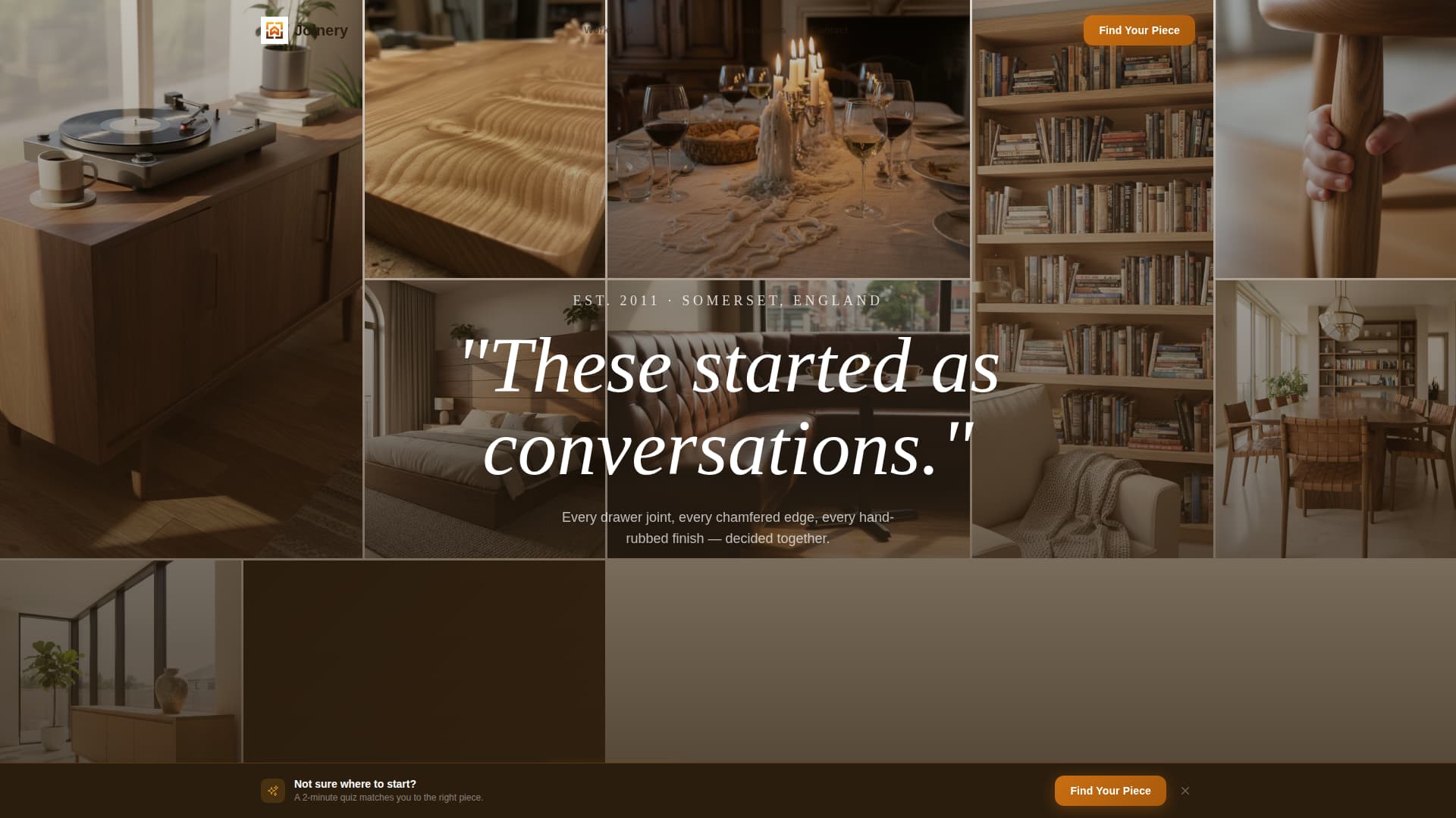 Joinery - Bespoke Artisan Landing Page Template