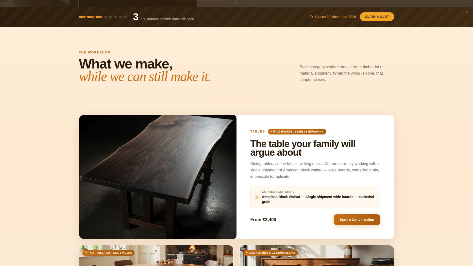 Joinery - Bespoke Artisan Landing Page Template