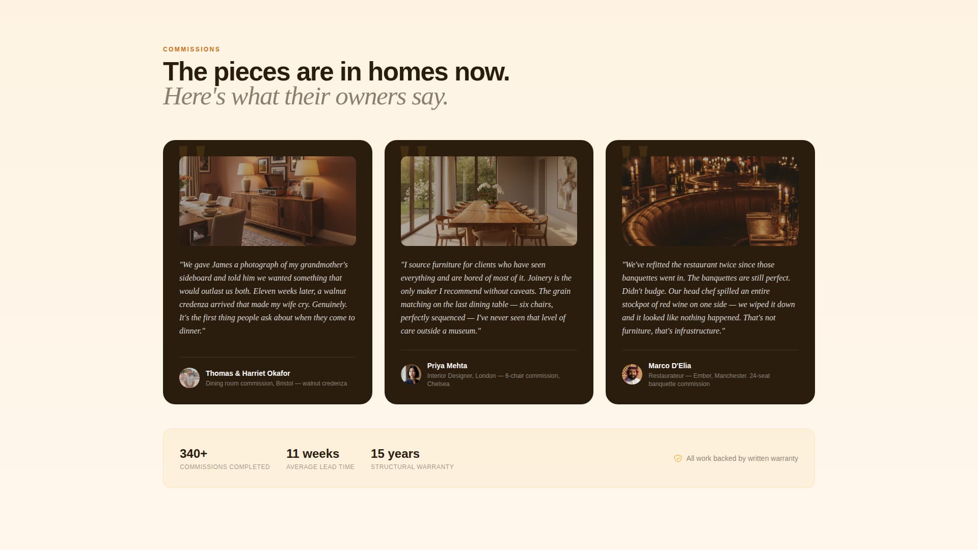 Joinery - Bespoke Artisan Landing Page Template