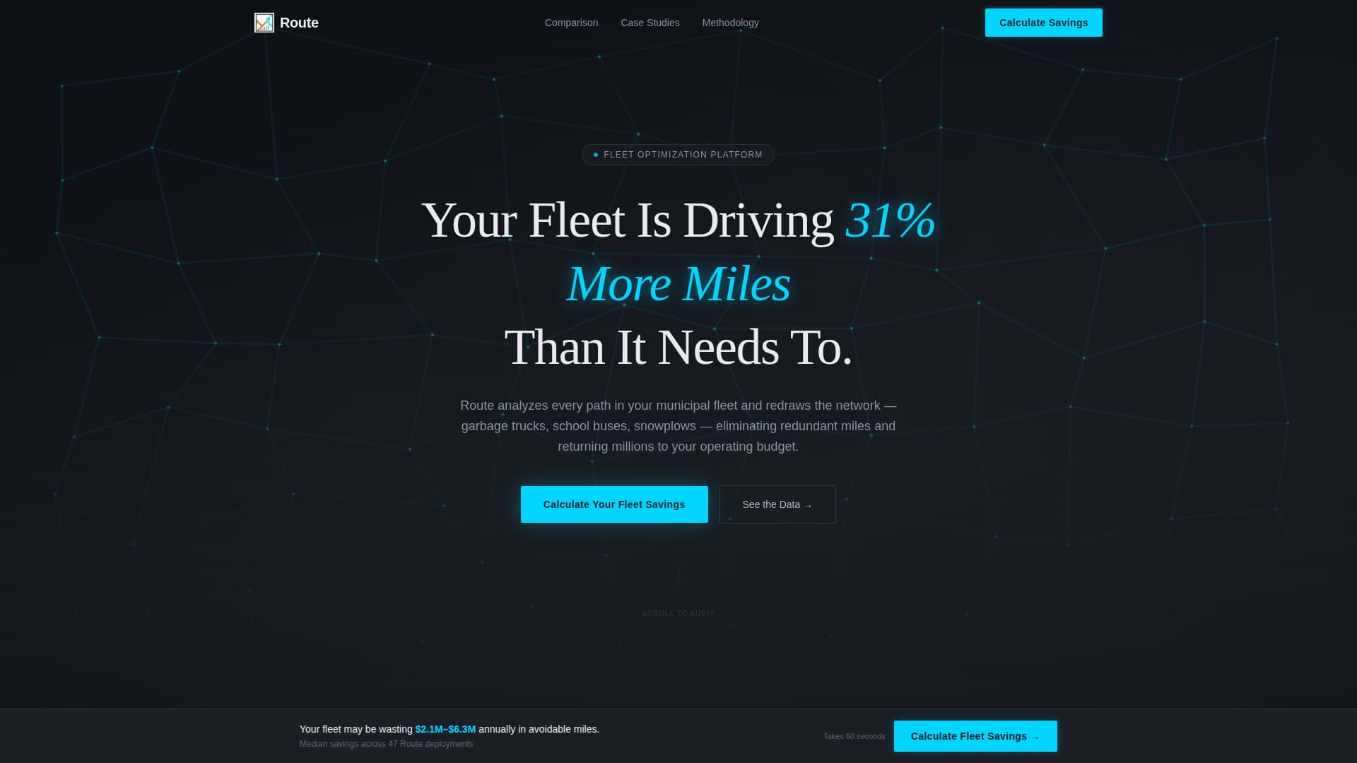 Optimize — Smart Fleet Routing Landing Page Template