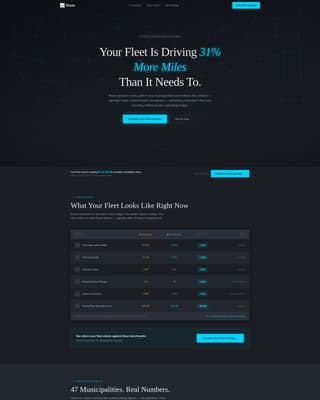 Optimize — Smart Fleet Routing Landing Page Template