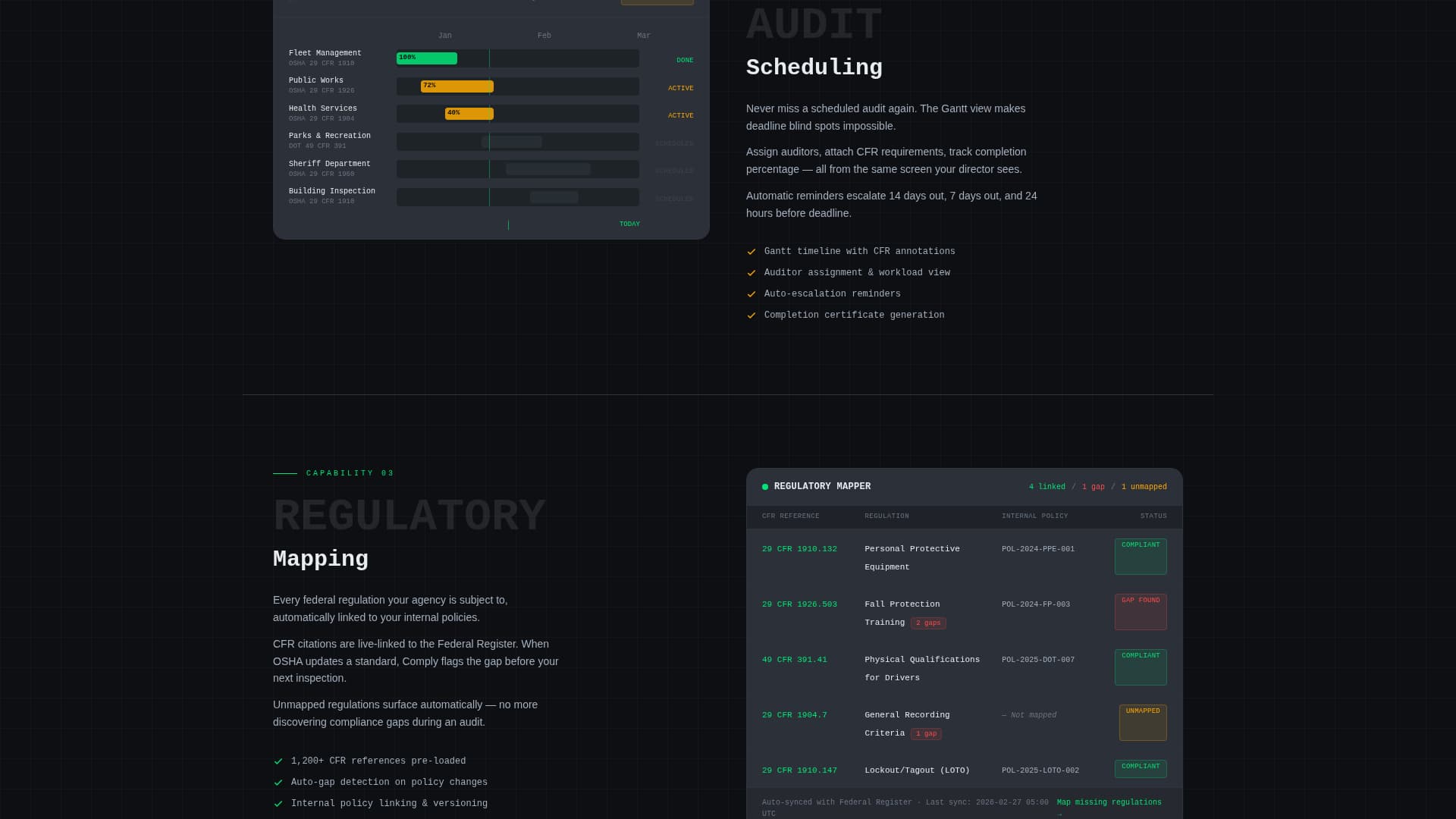 Comply - Powerful Government Safety Landing Page Template