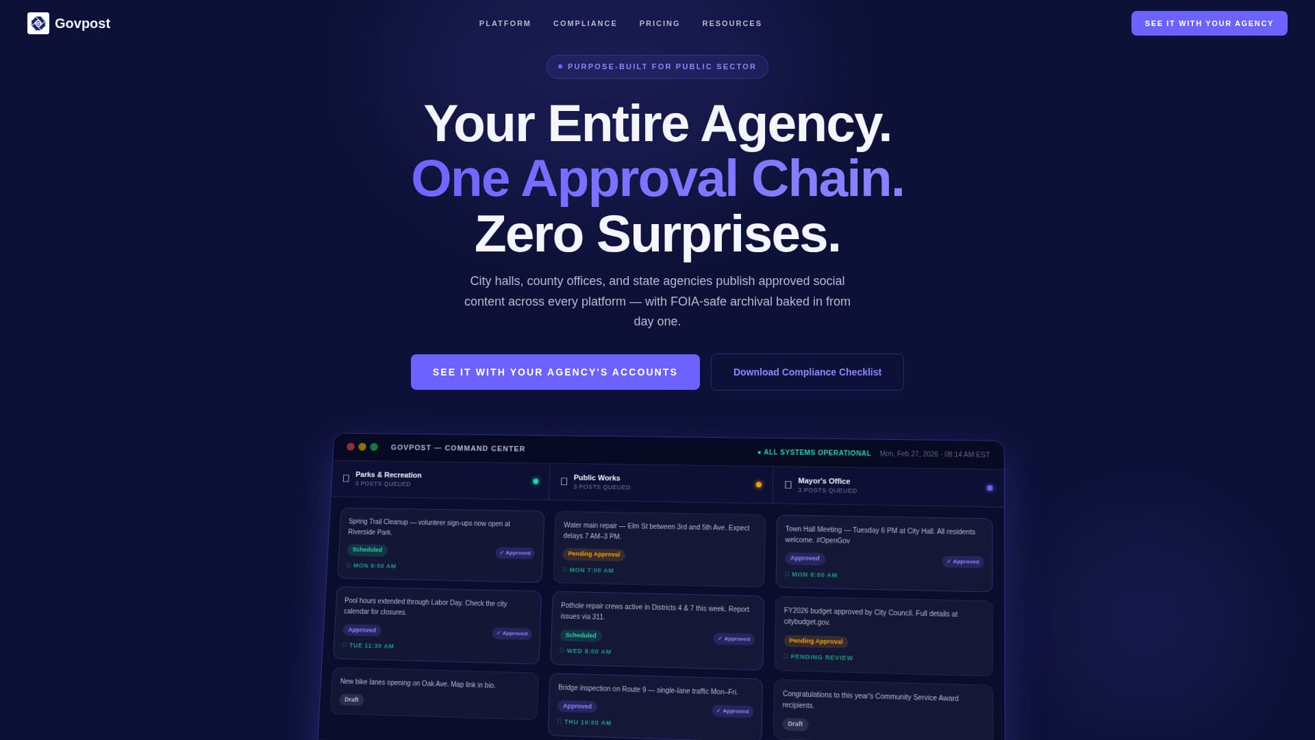 GovPost - Powerful Government Landing Page Template
