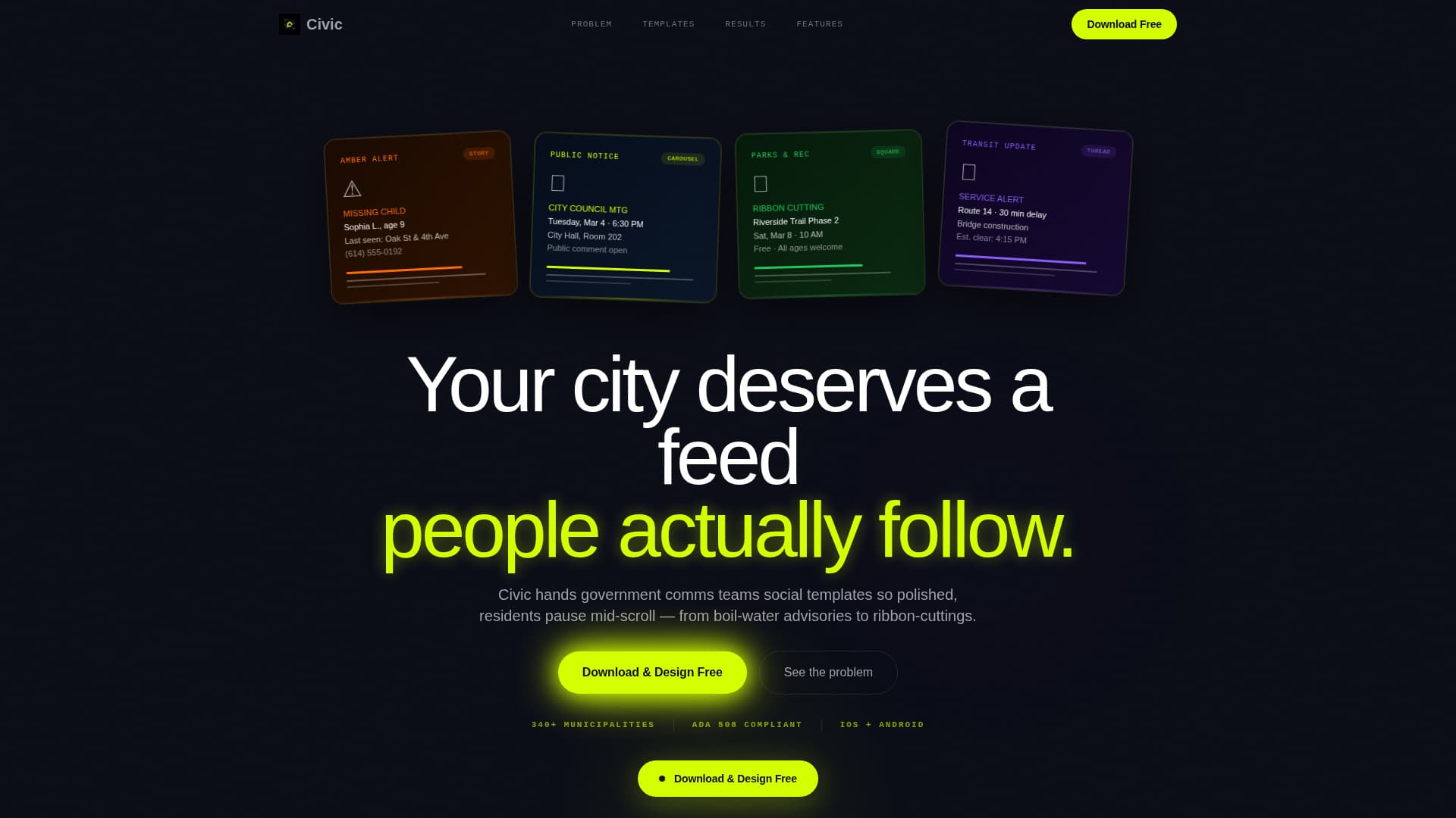 Govern — Expert Public Admin Landing Page Template