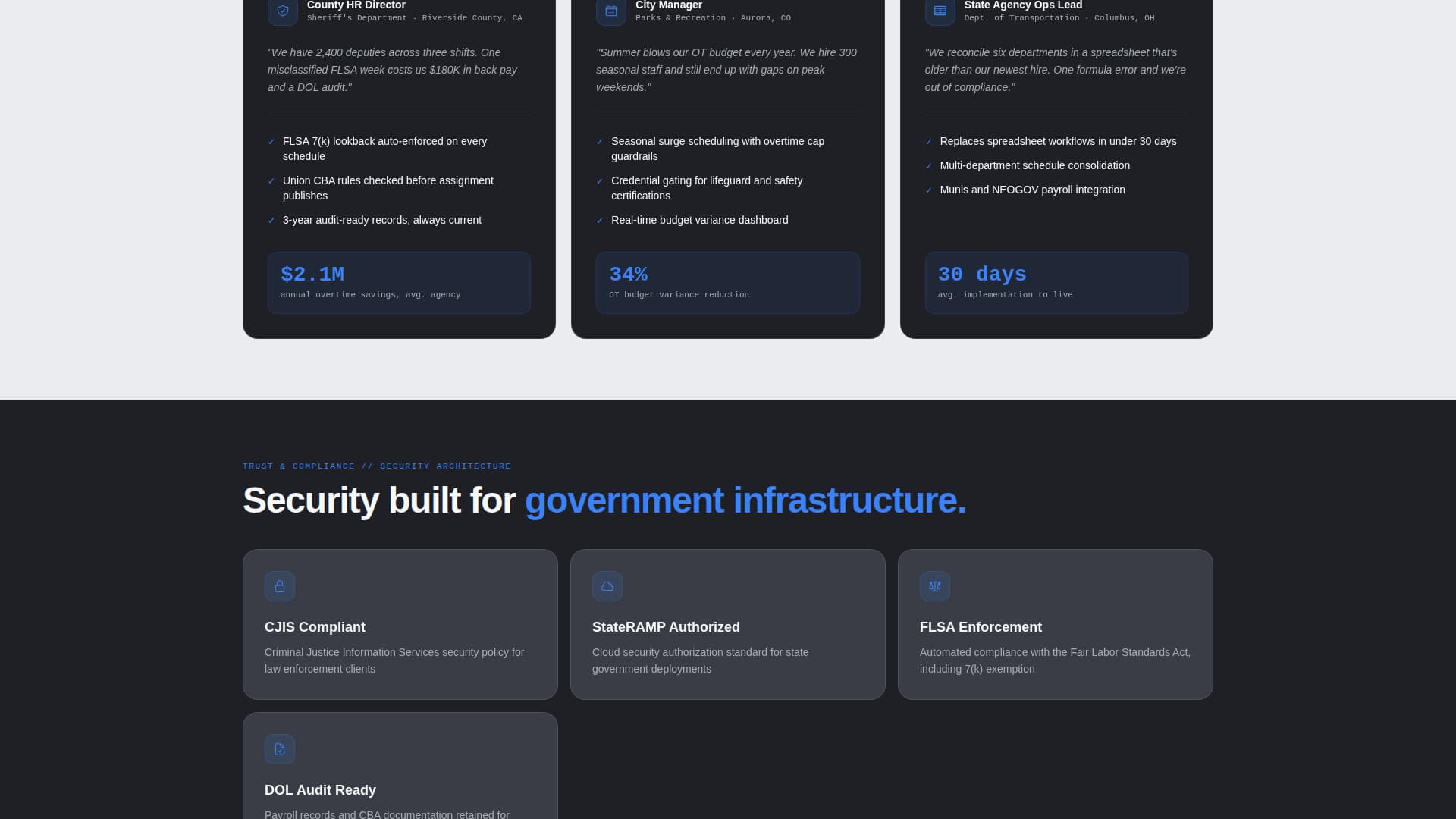 Civic Admin — Government Landing Page Template