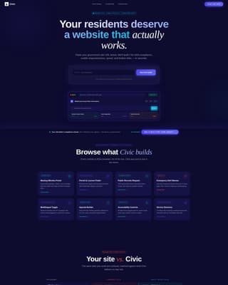 CivicX — Pro Government Platform Landing Page Template