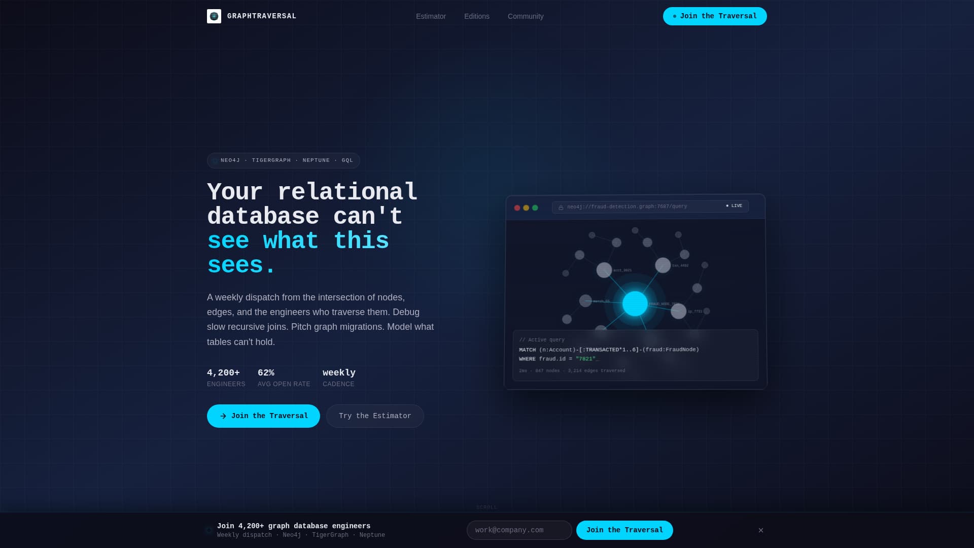 Traversal - Powerful Graphdatabase Landing Page Template