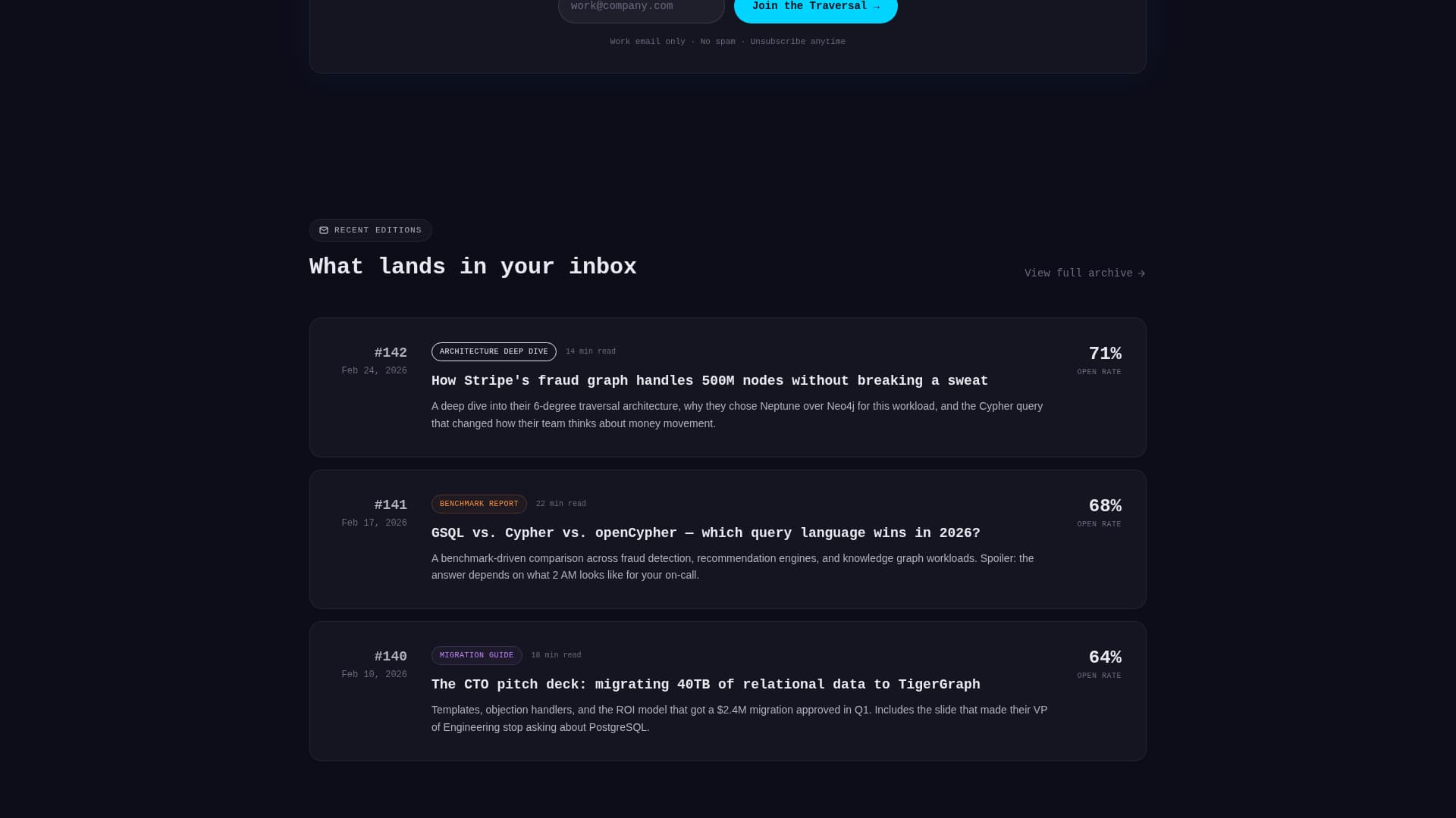 Traversal - Powerful Graphdatabase Landing Page Template