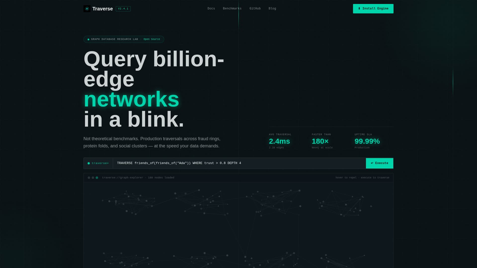 Apex — Graph Database Landing Page Template