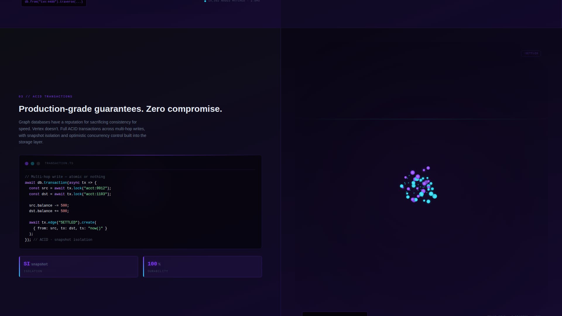 Vertex - Powerful Graphdatabase Landing Page Template