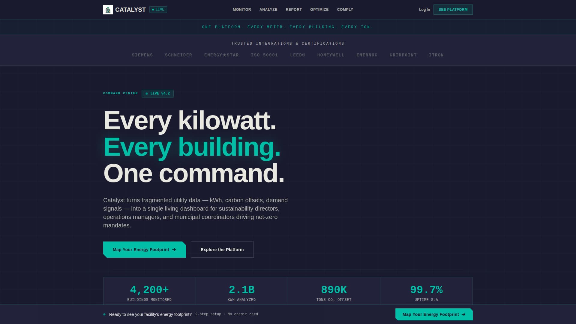 Catalyst - High-Impact Energy Management Landing Page Template