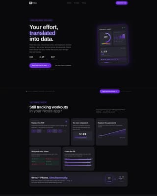 Vitals — Cardio Training Landing Page Template
