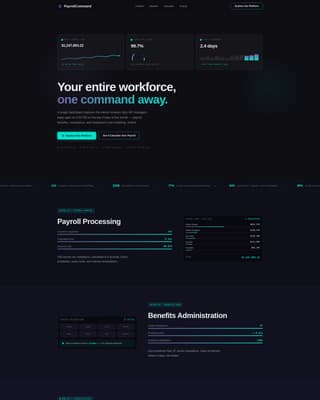 Payroll - Powerful HR Payroll Landing Page Template