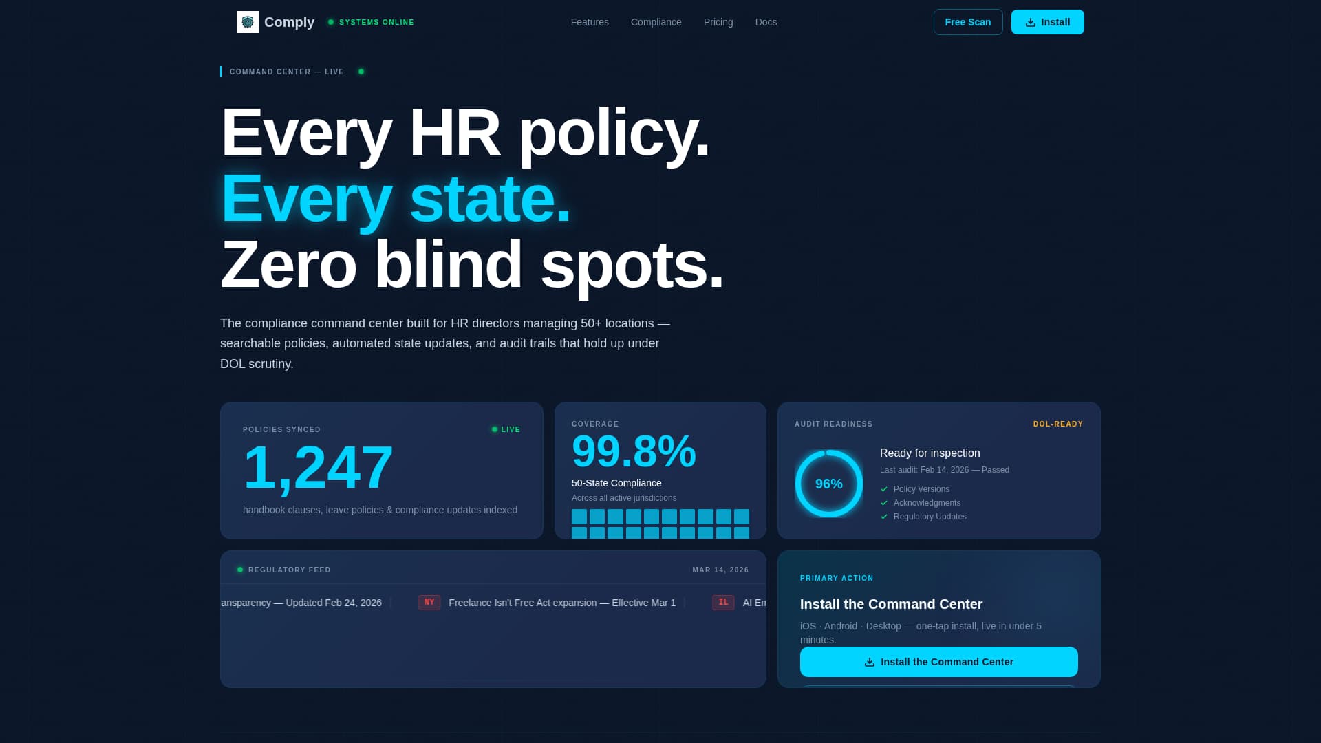 Comply - Powerful HR Policy Landing Page Template