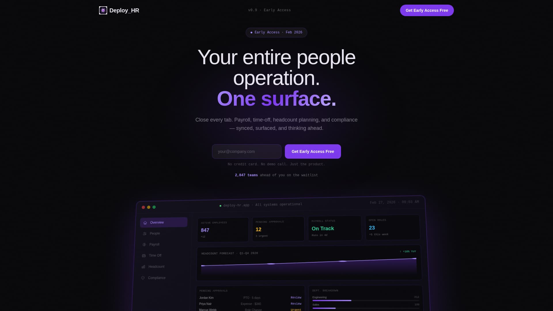 Deploy - Unified HR Landing Page Template
