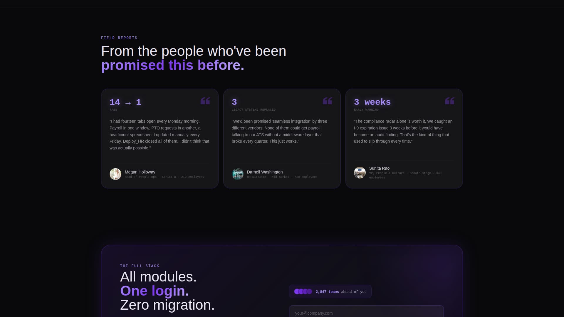 Deploy - Unified HR Landing Page Template
