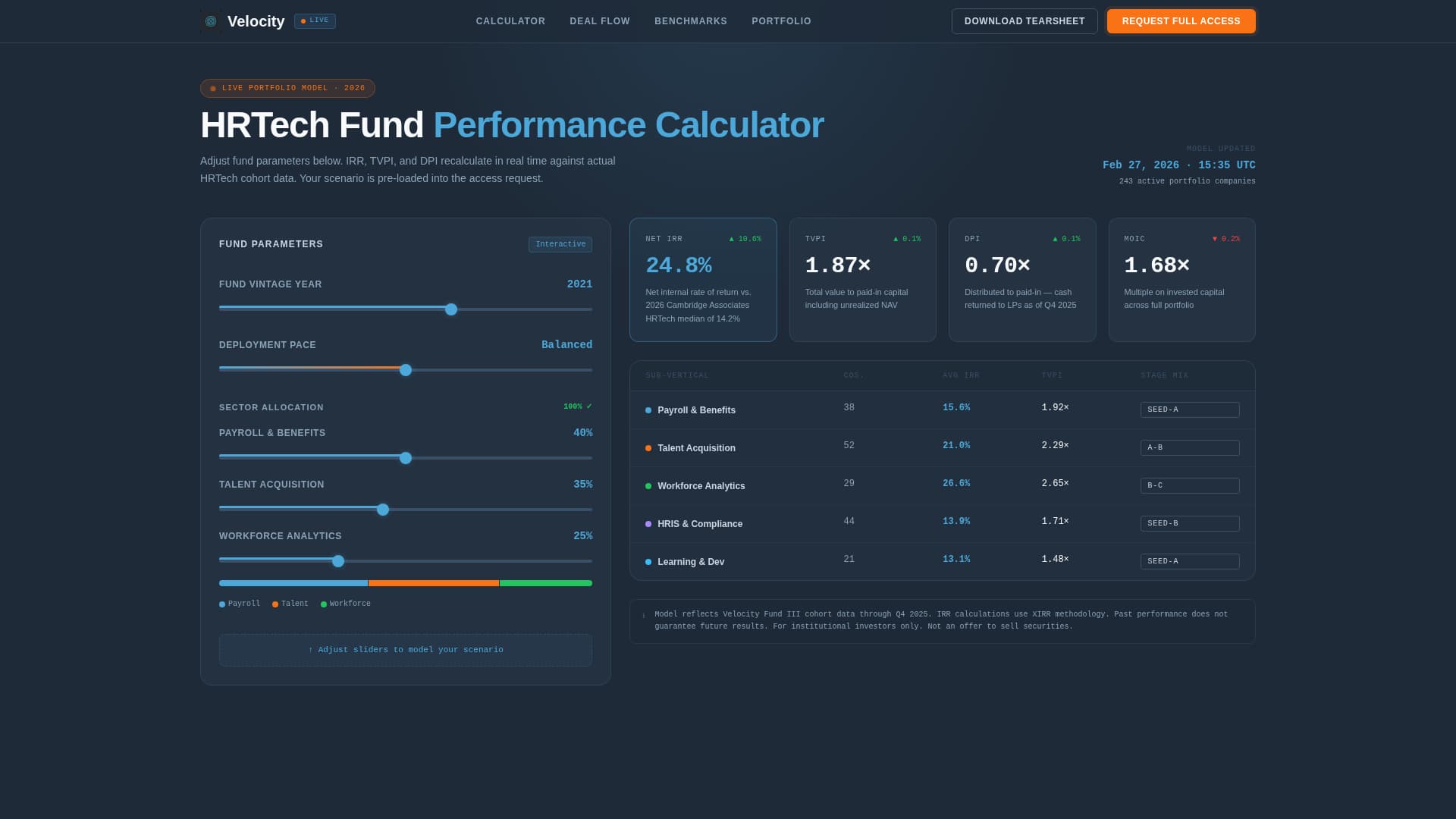 HRTech - Performance-Driven Investor Landing Page Template