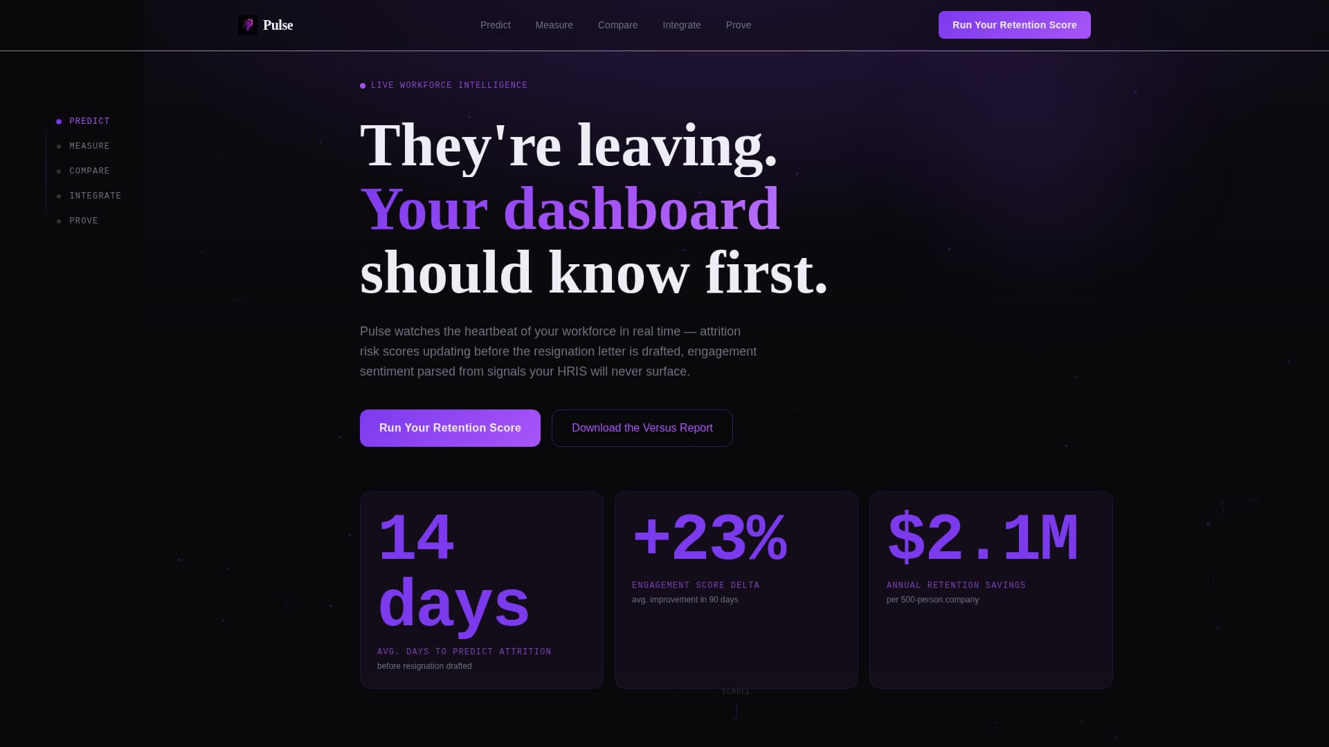 Pulse - Predictive Workforce Landing Page Template