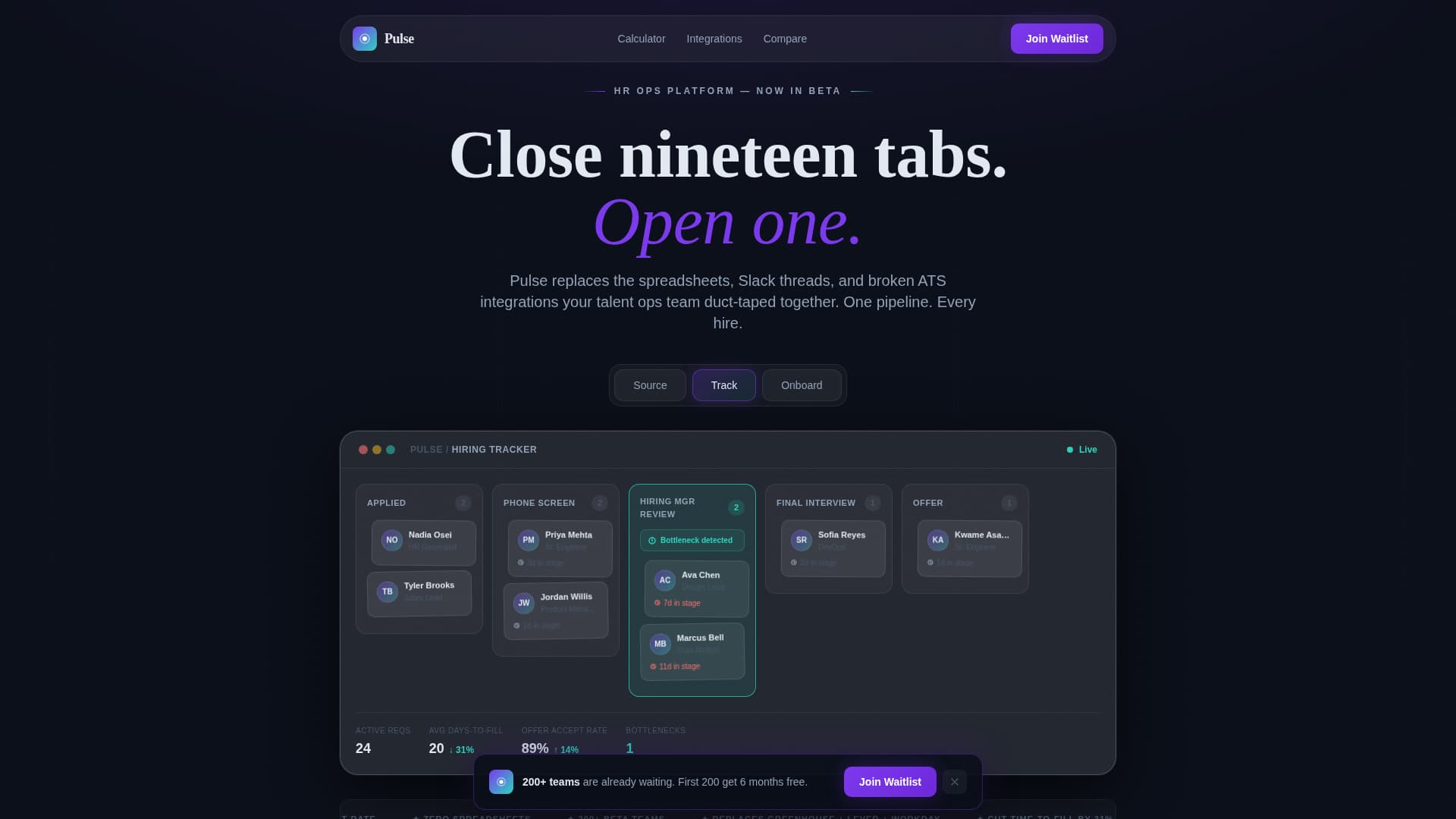 Pulse - Dynamic HR Tech Landing Page Template