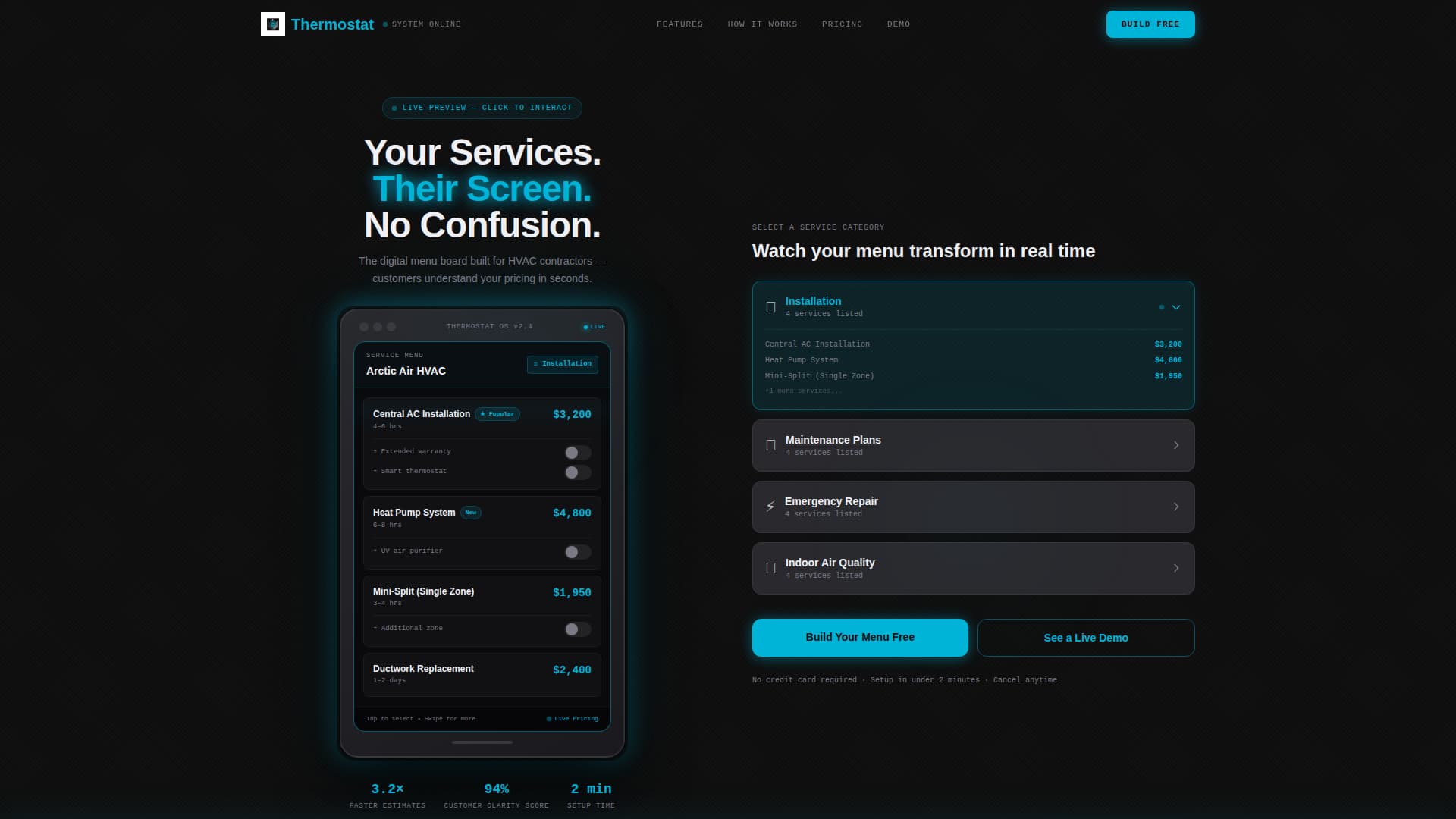 Comfort HVAC — Landing Page Template