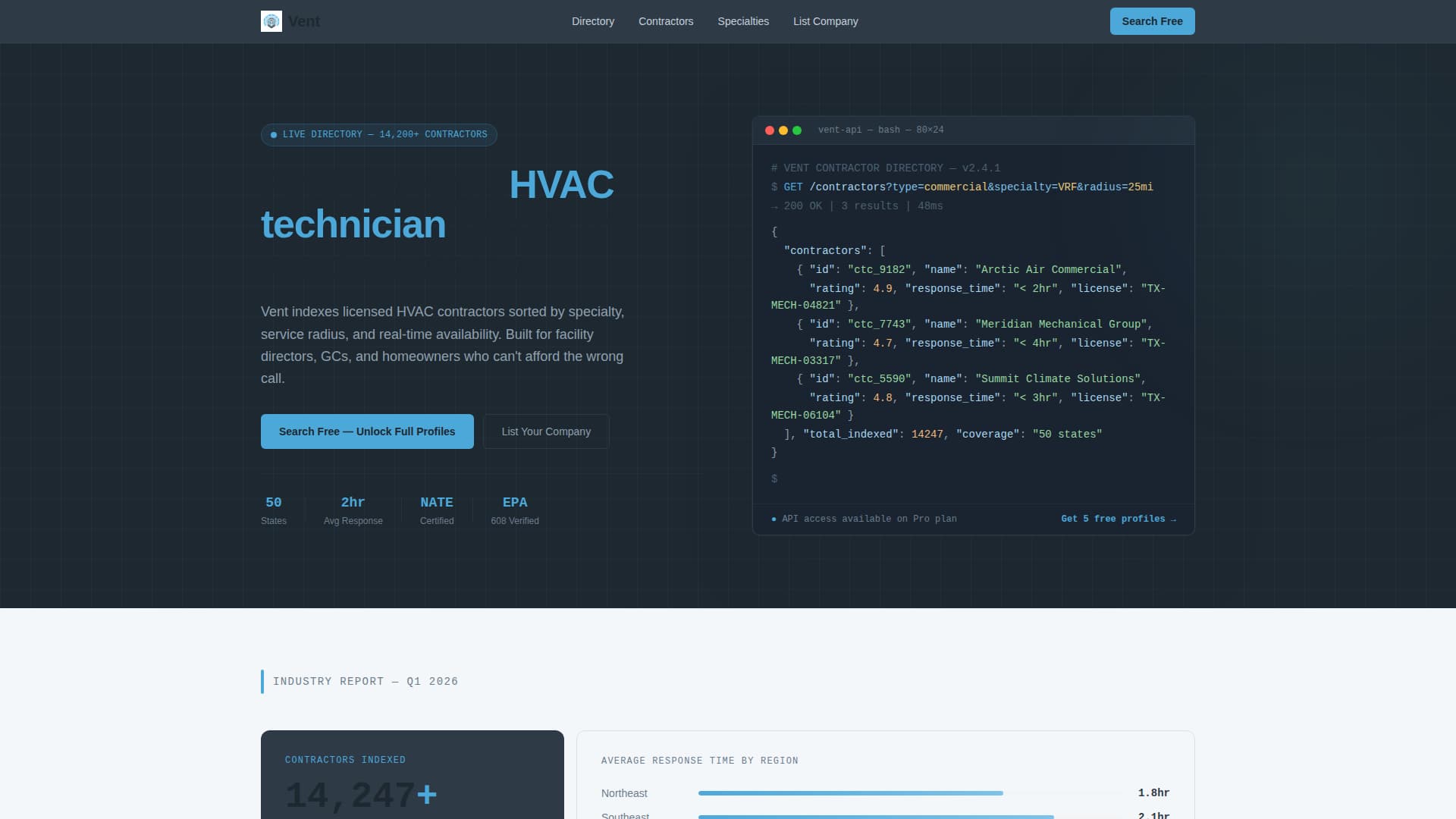 Vent - Powerful HVAC Landing Page Template
