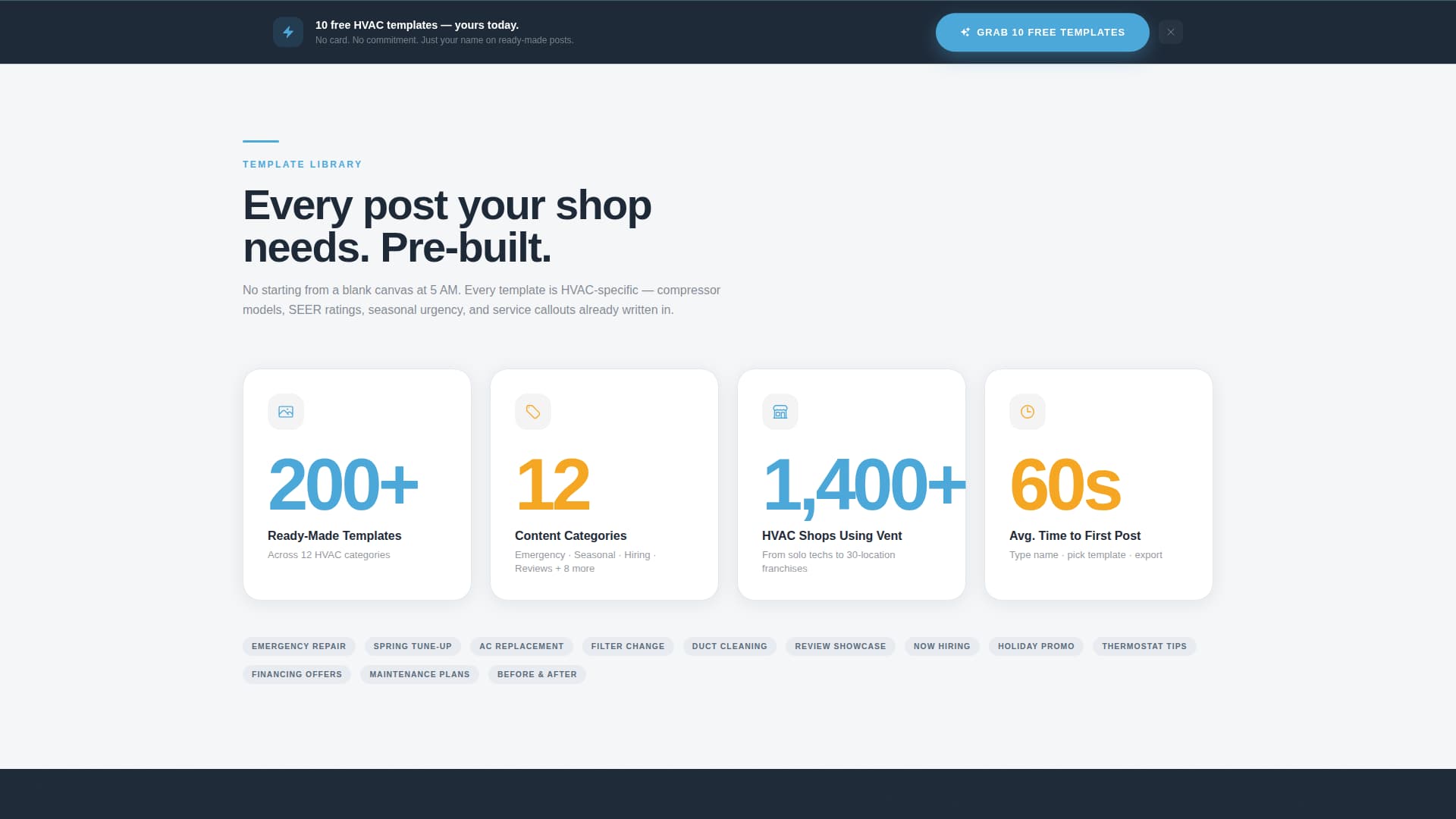 Climate HVAC — Landing Page Template