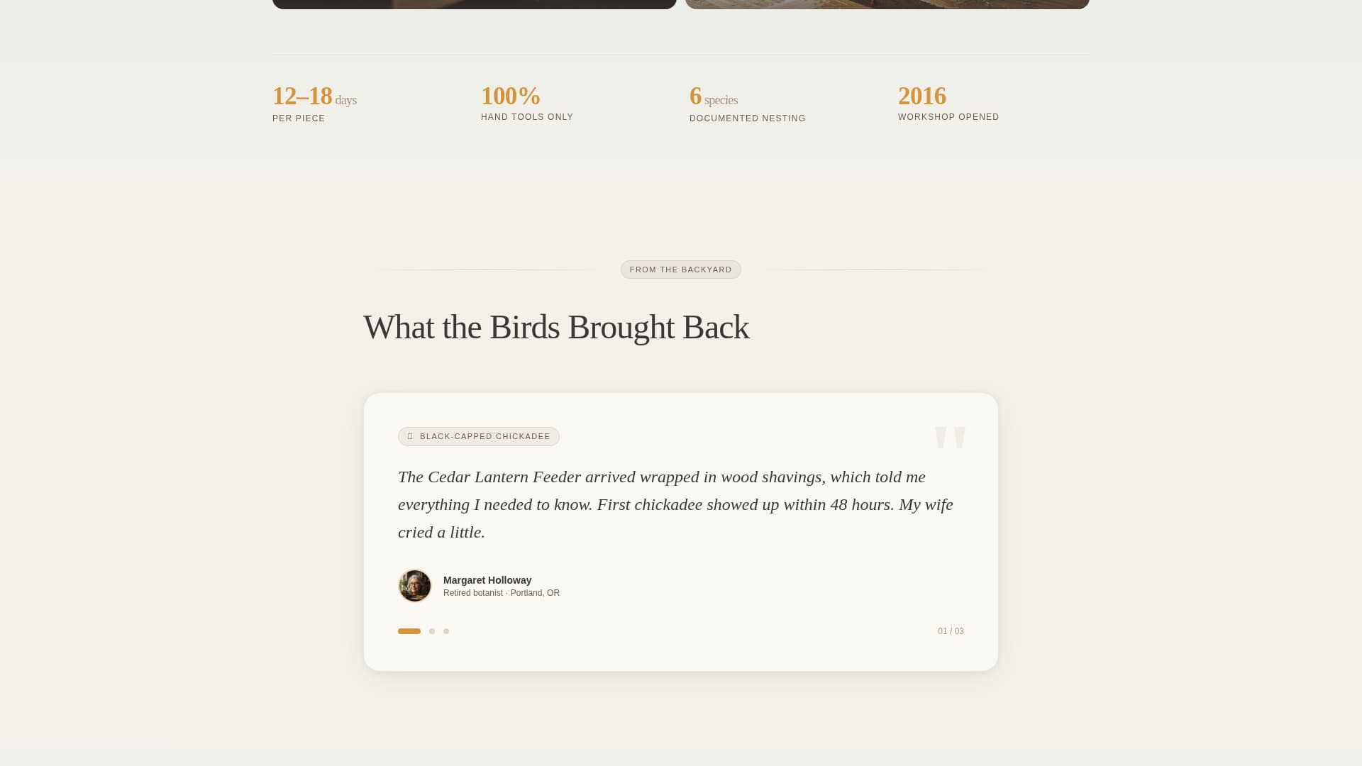 Perch - Artisan Birdhouse Landing Page Template