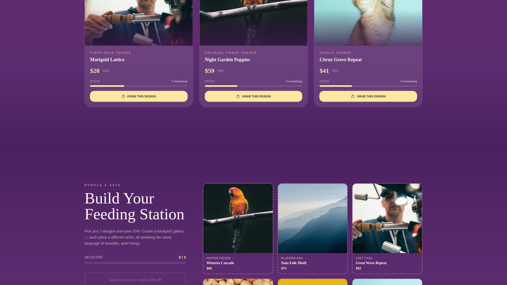 Perch - Stunning Birdfeeder Landing Page Template