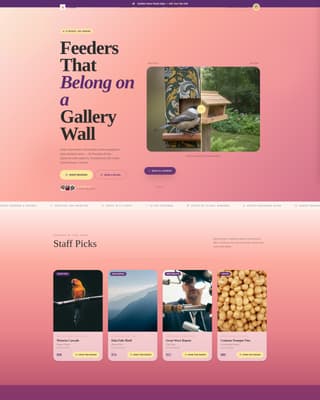 Perch - Stunning Birdfeeder Landing Page Template