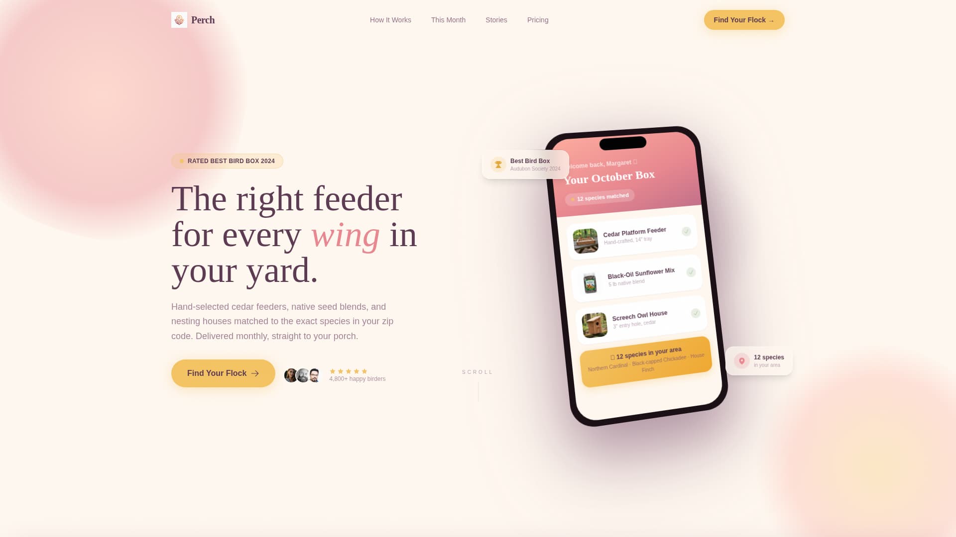 Bird - Premium Feeders Landing Page Template