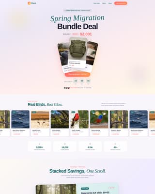 Flock - Vibrant Birdwatching Landing Page Template