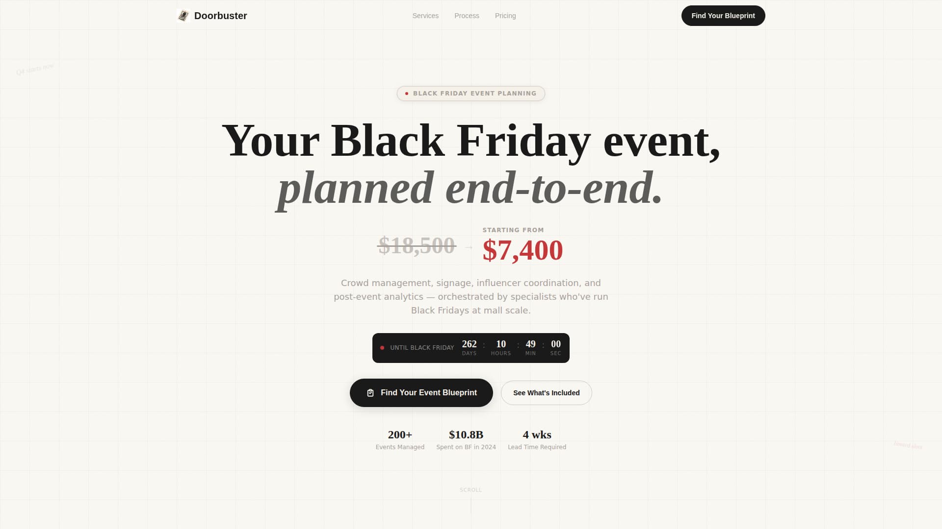Doorbuster - Urgencyfocused Retail Landing Page Template