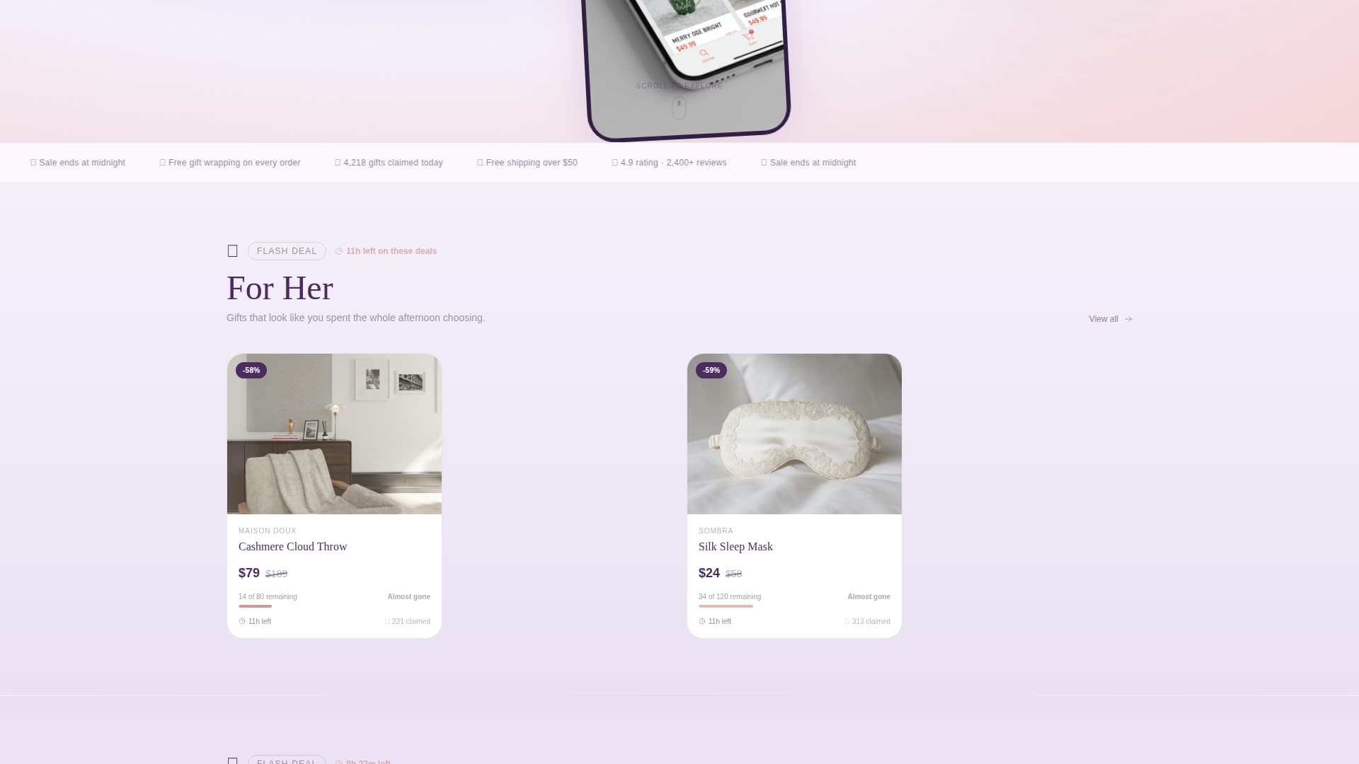 Gifted - Elegant Holiday Landing Page Template