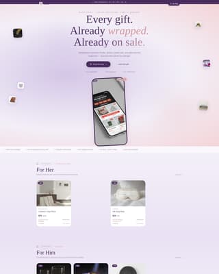 Gifted - Elegant Holiday Landing Page Template