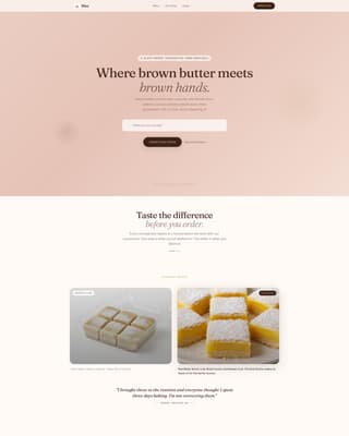 Rise - Artisan Bakery Landing Page Template