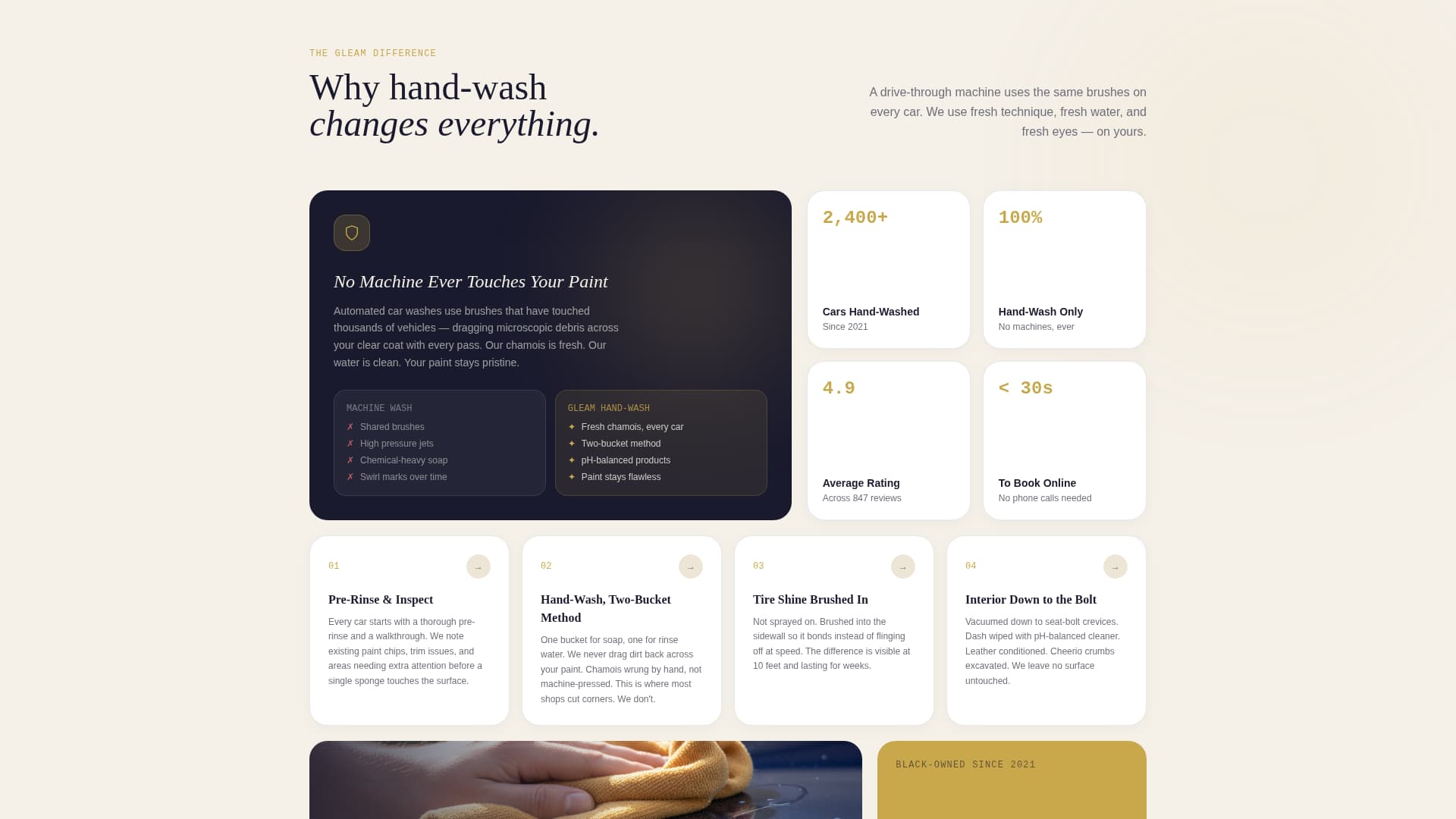 Gleam - Radiant Detailing Landing Page Template