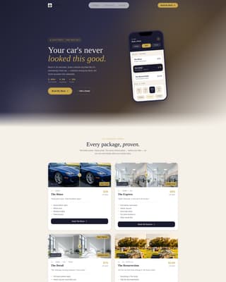 Gleam - Radiant Detailing Landing Page Template