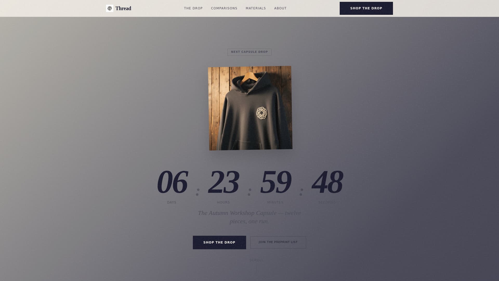 Thread - Authentic Streetwear Landing Page Template
