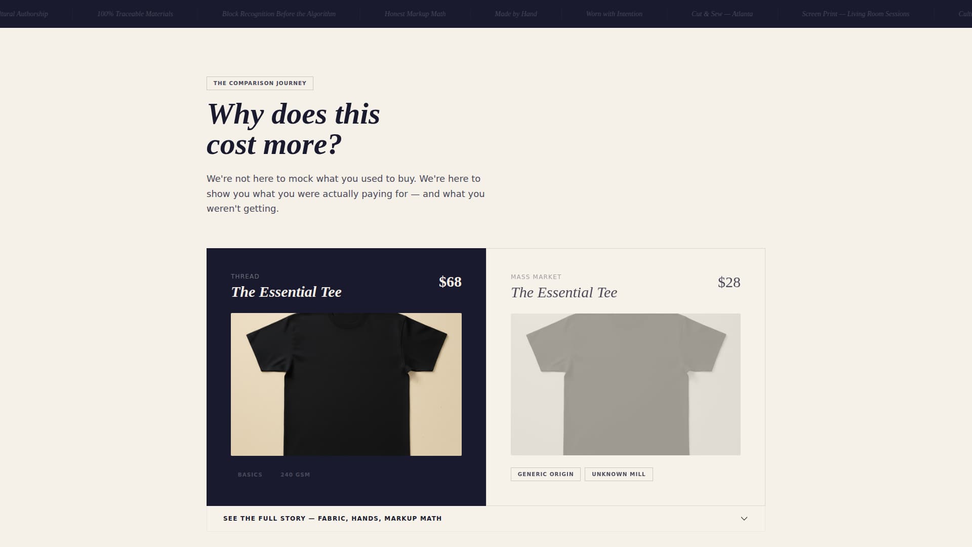 Thread - Authentic Streetwear Landing Page Template