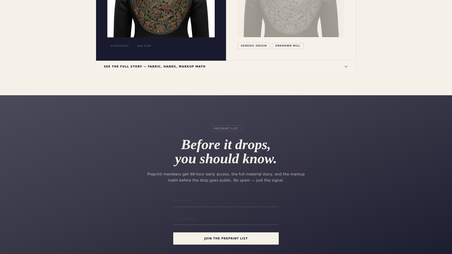 Thread - Authentic Streetwear Landing Page Template